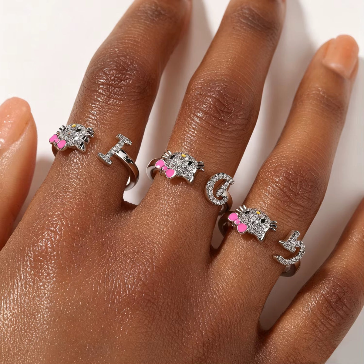 Kitty Initial Ring