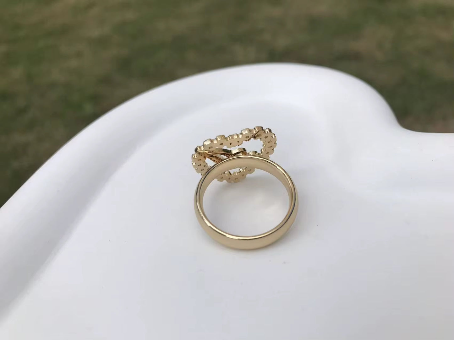 Intial Rolex Heart Ring