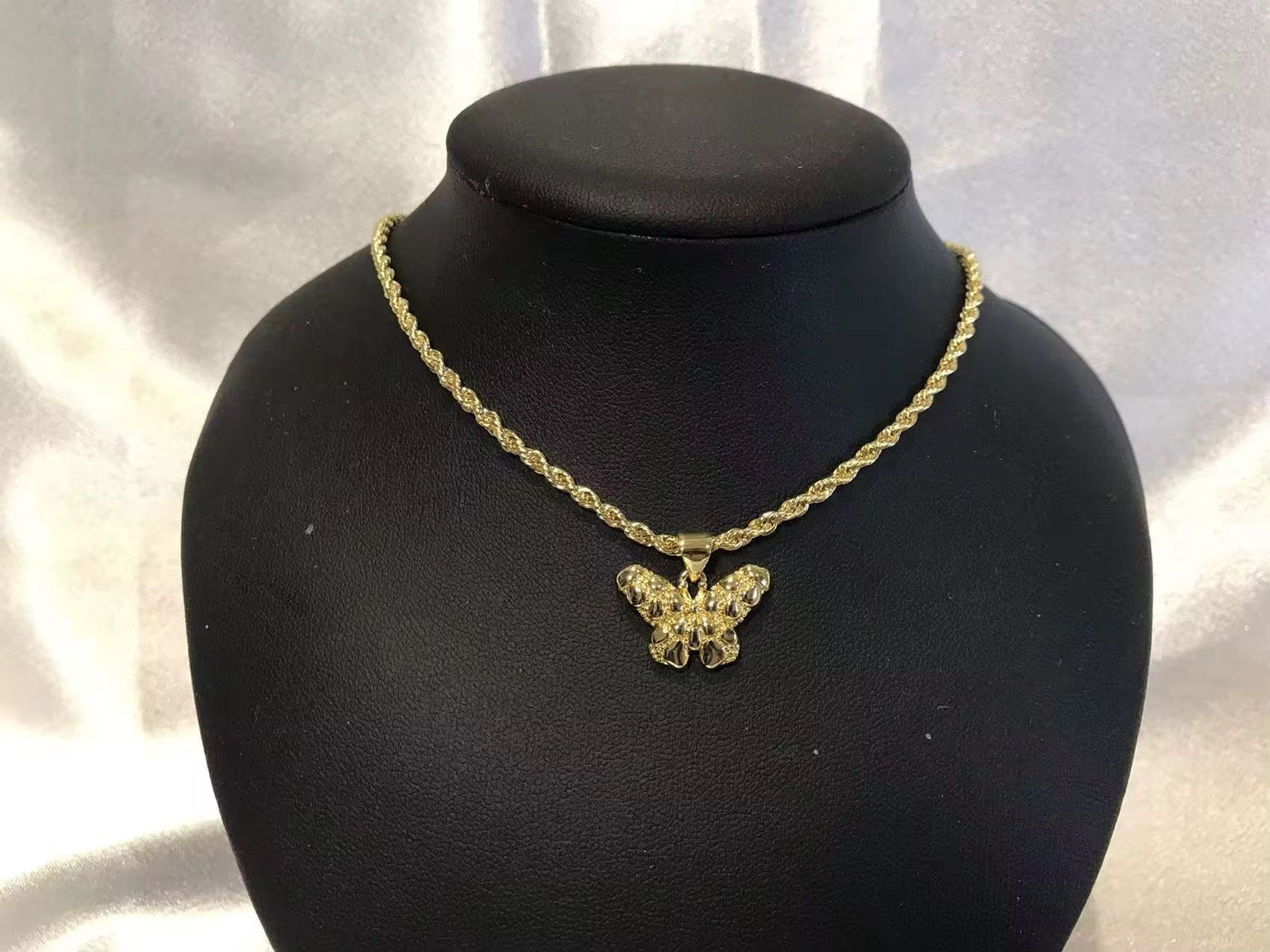 Nugget Butterfly Necklace The Pynk Plug