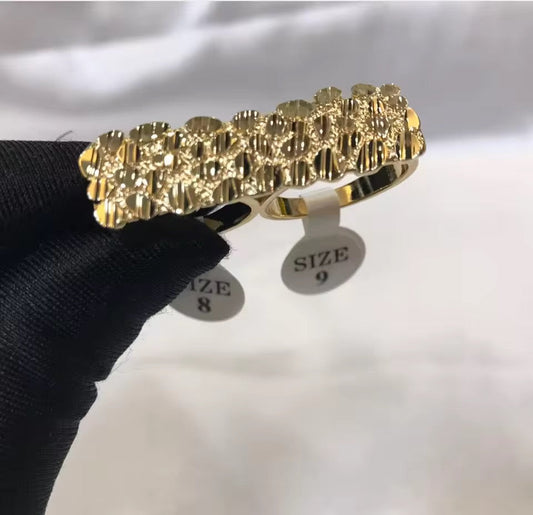 Gold Nugget Double Ring The Pynk Plug