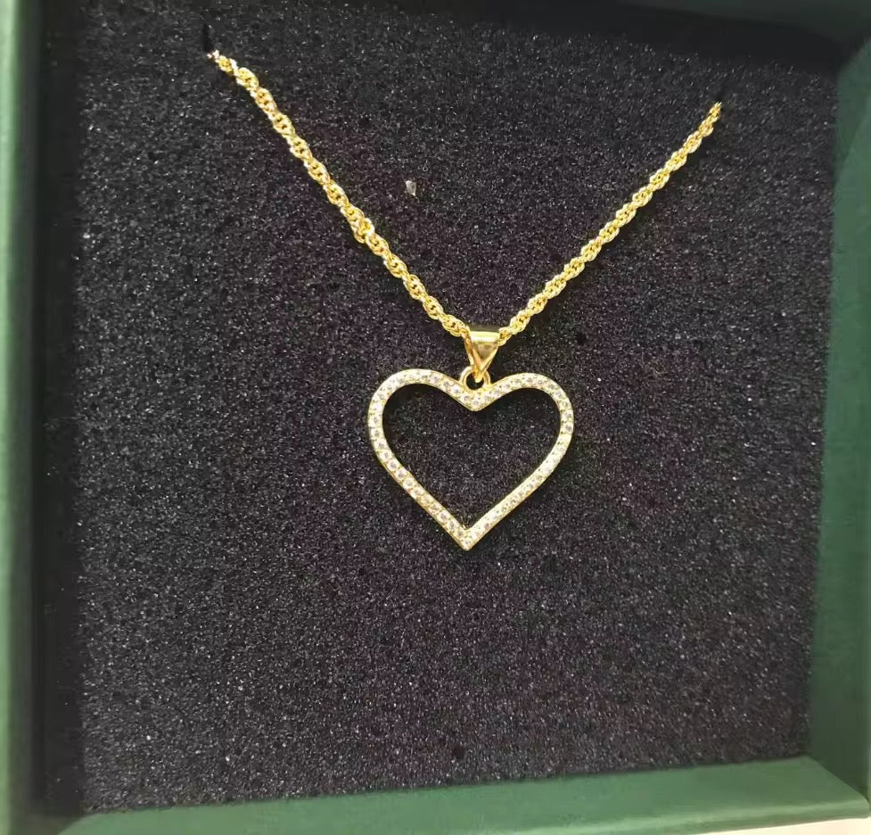 Gold Heart Pendant The Pynk Plug