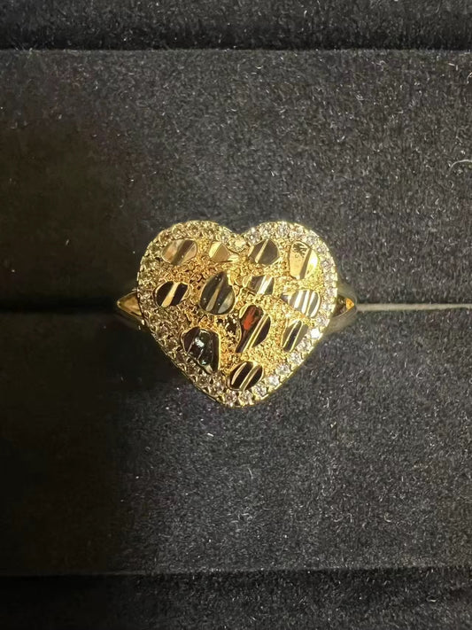 Diamond Nugget Heart Ring