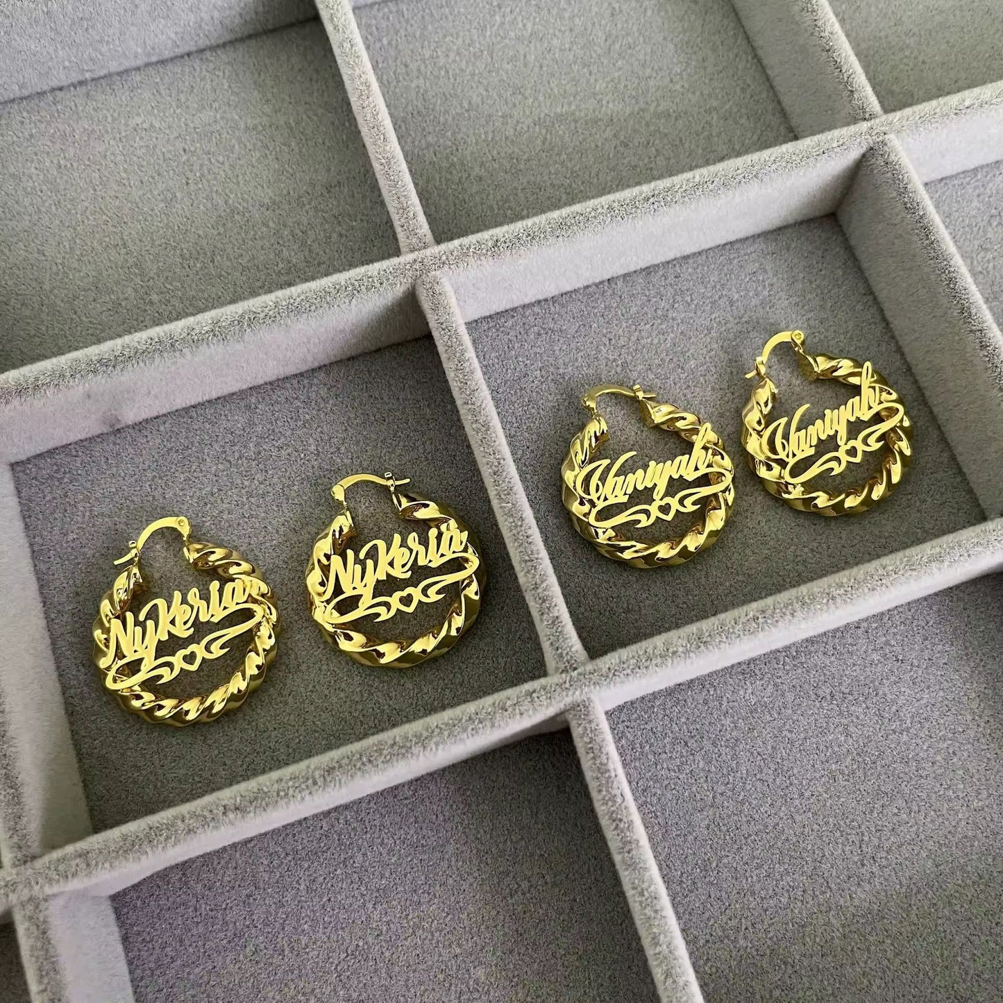Custom Name Hoops The Pynk Plug