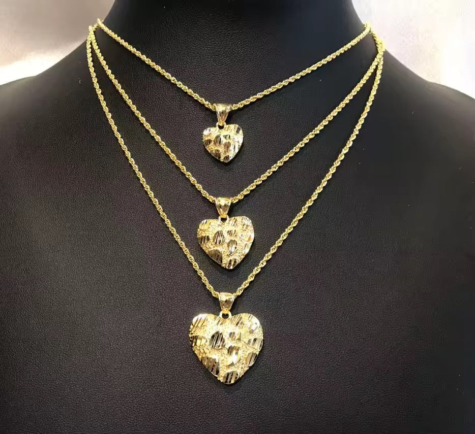 Nugget Heart Necklace The Pynk Plug