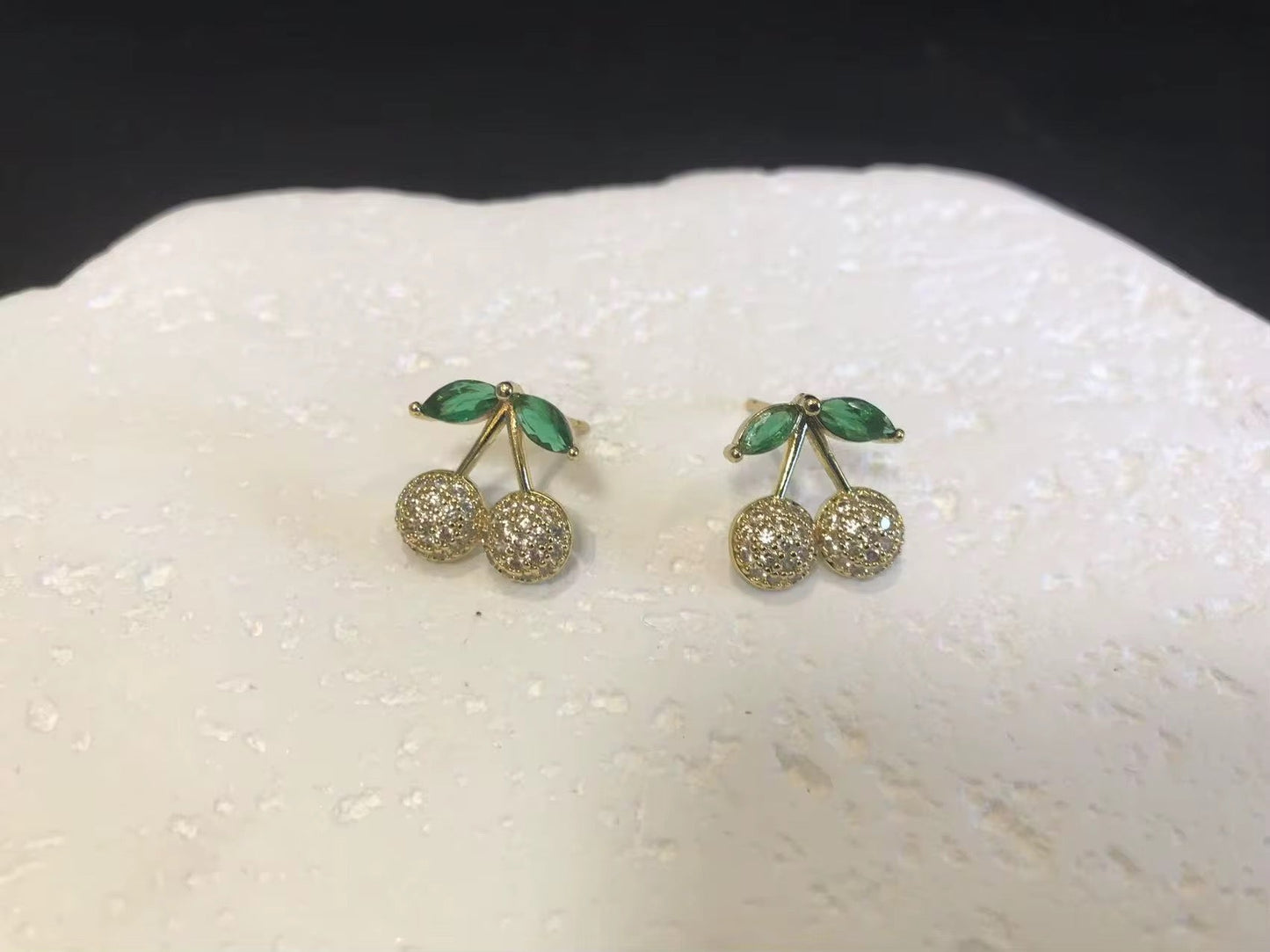 Silver Cherry Earrings The Pynk Plug