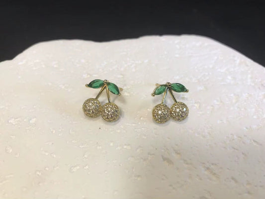 Silver Cherry Earrings The Pynk Plug