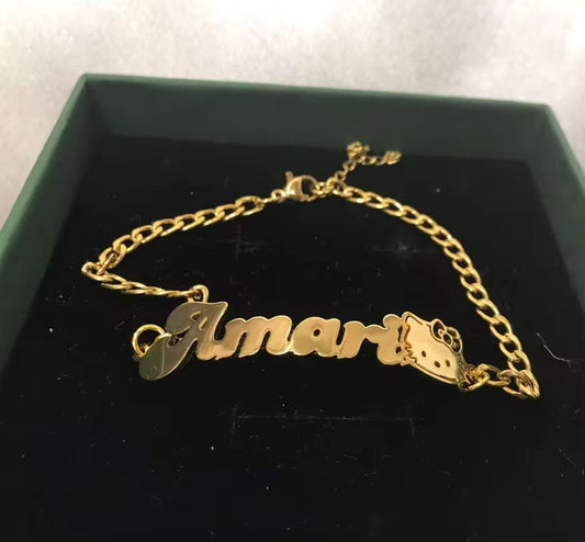 Custom Name Anklet The Pynk Plug