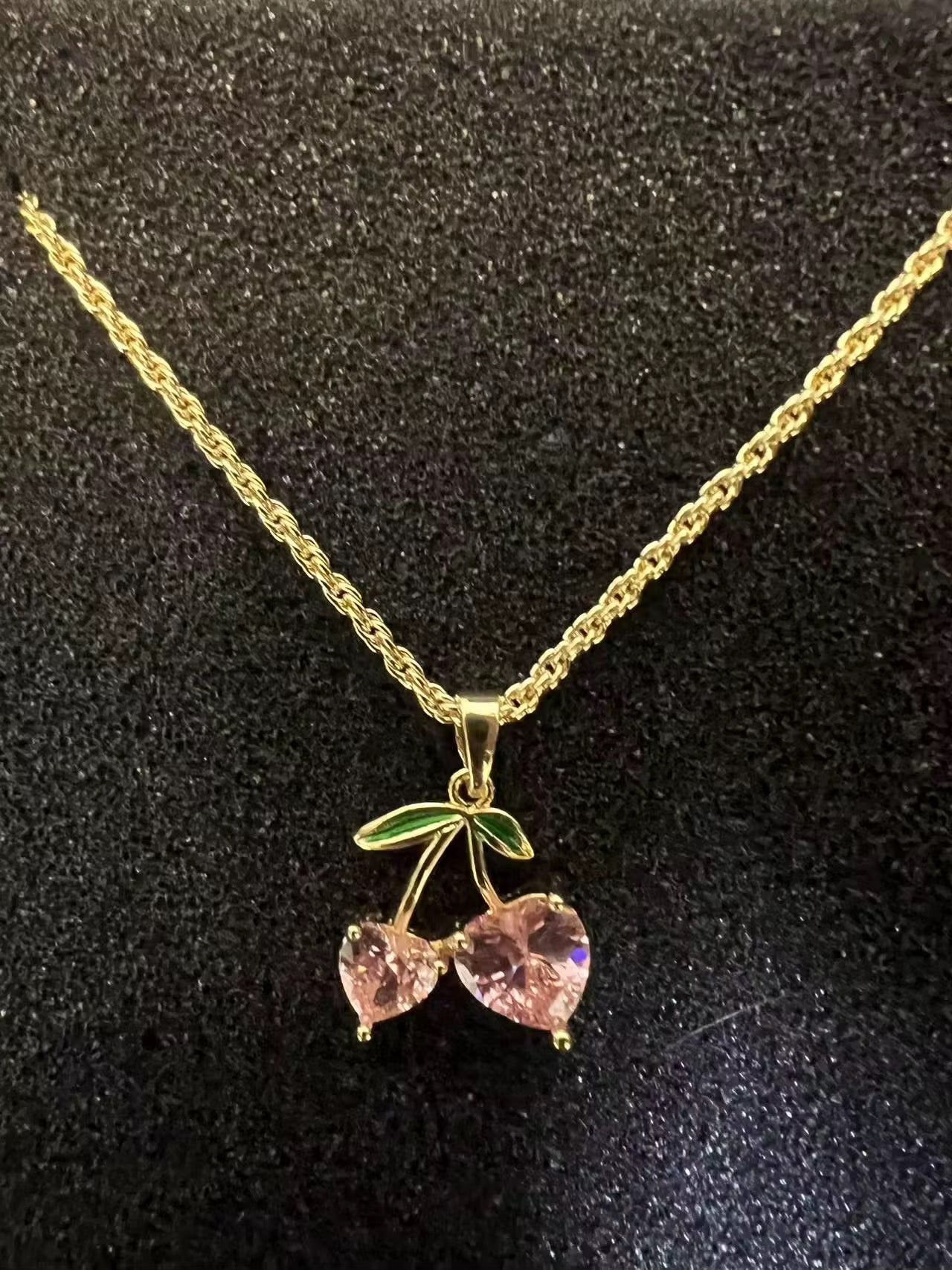 Cherry Heart Pendant The Pynk Plug
