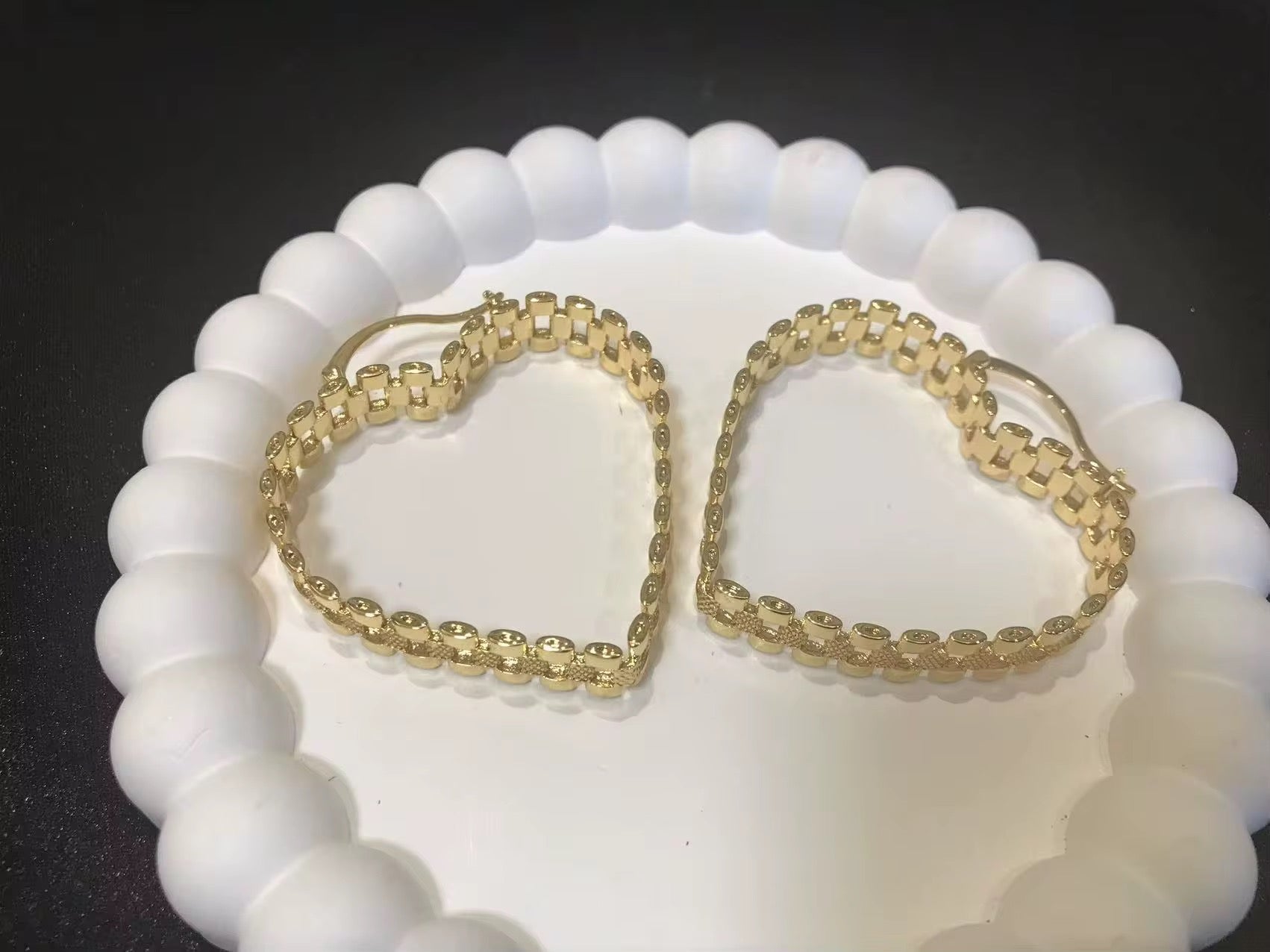 Rollie Heart Earrings The Pynk Plug