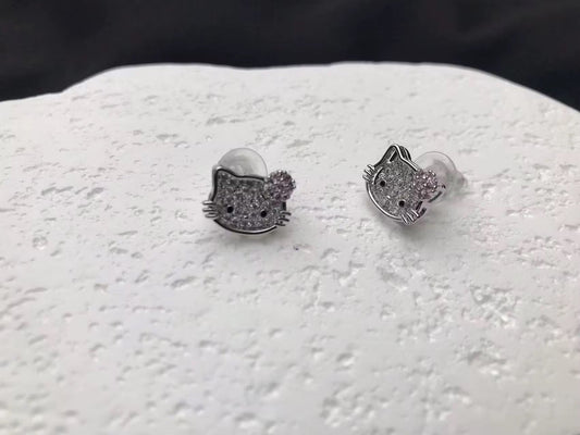 Silver Hello Kitty Stud The Pynk Plug