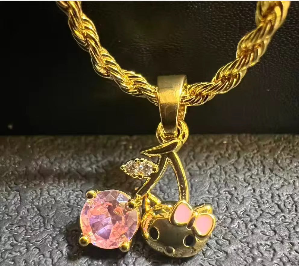 Hello Kitty Cherry Pendant The Pynk Plug
