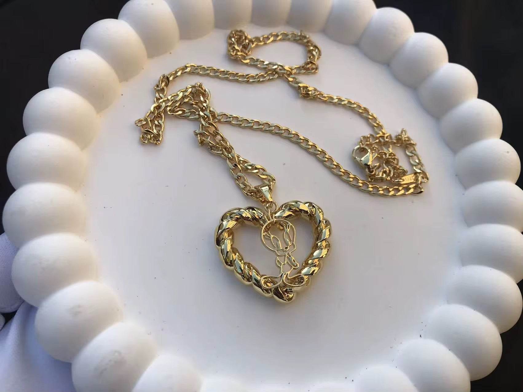 Custom Tweety Bird Heart Pendant The Pynk Plug