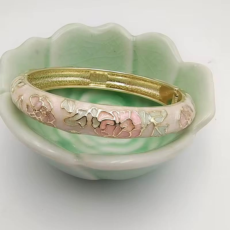 Peony Flower Bangle (Light Pink) The Pynk Plug