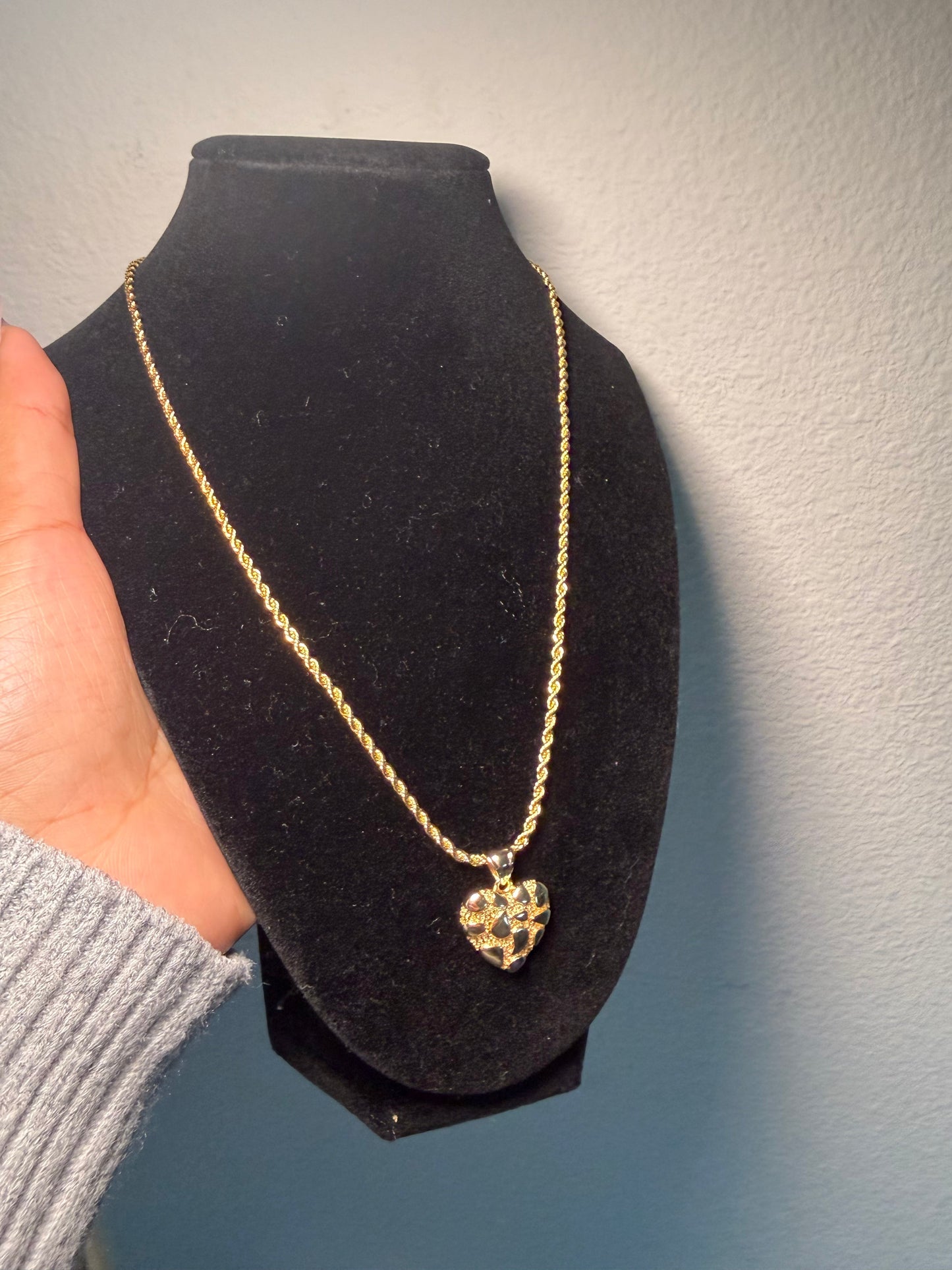 Nugget Heart Necklace The Pynk Plug