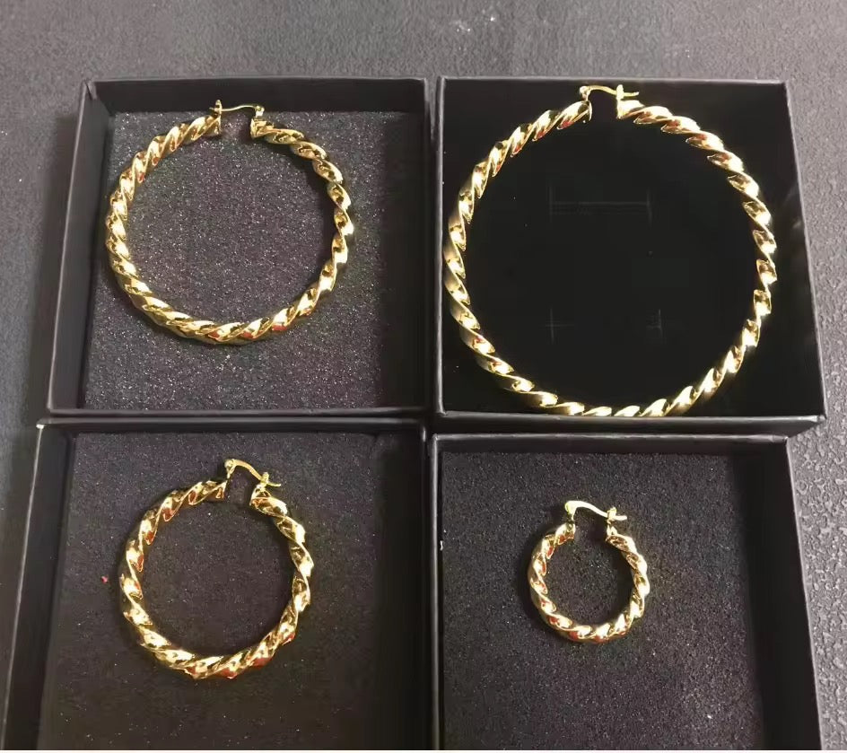 Gold Hoops The Pynk Plug