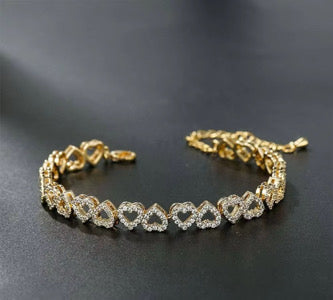 Heart Tennis Bracelet The Pynk Plug