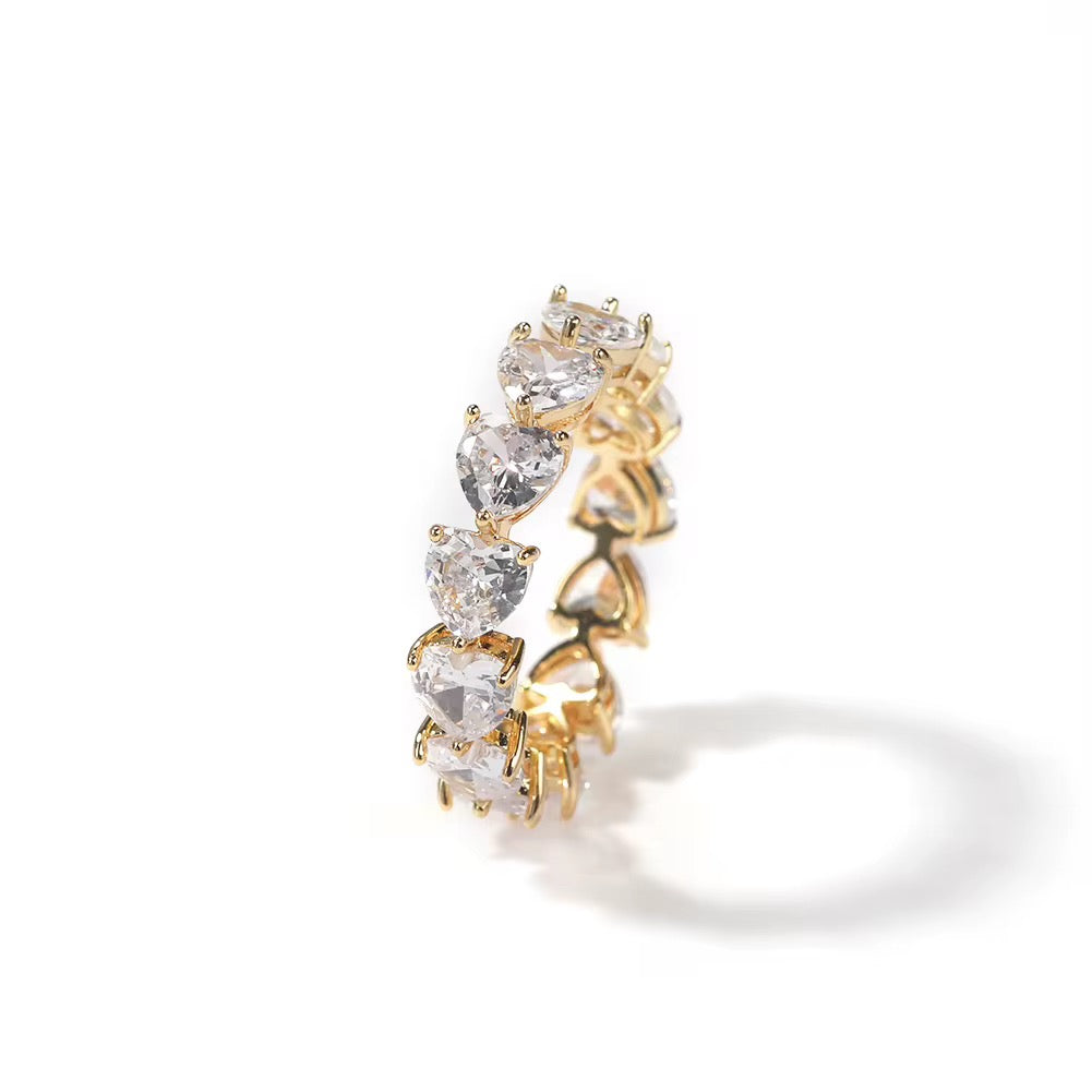 Iced Heart Ring The Pynk Plug