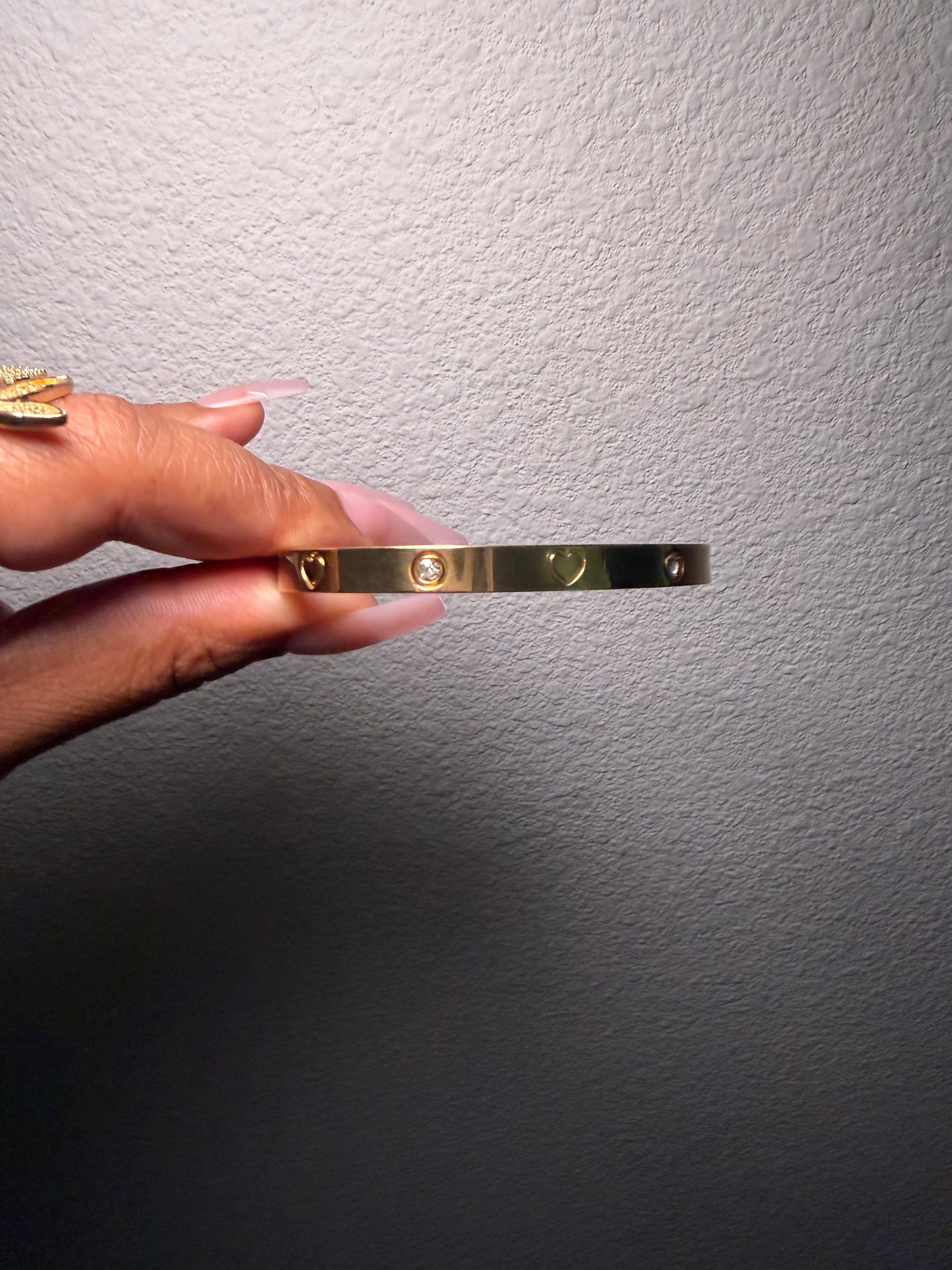Gold Carti Open Clasp Bangle The Pynk Plug