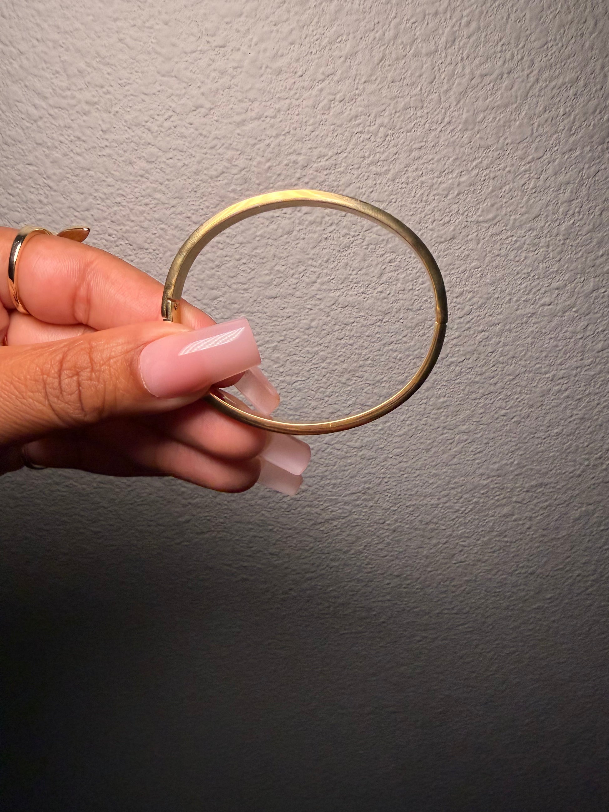 Gold Carti Open Clasp Bangle The Pynk Plug