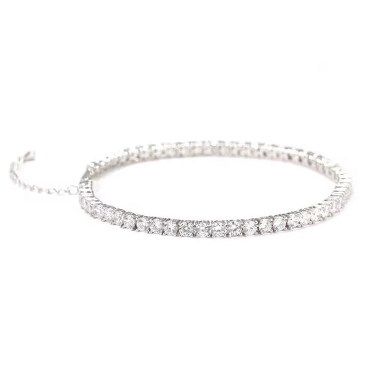 Silver Tennis Anklet The Pynk Plug