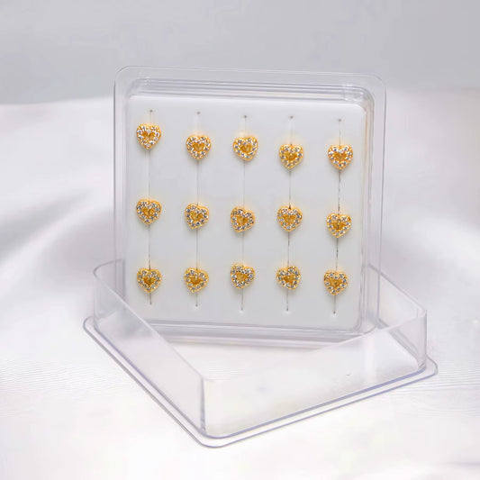 Diamond Heart Nose Stud