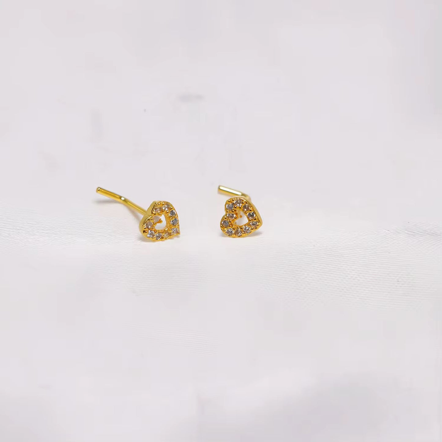 Diamond Heart Nose Stud
