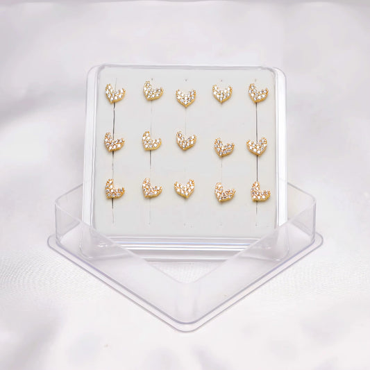 Diamond Heart Nose Stud
