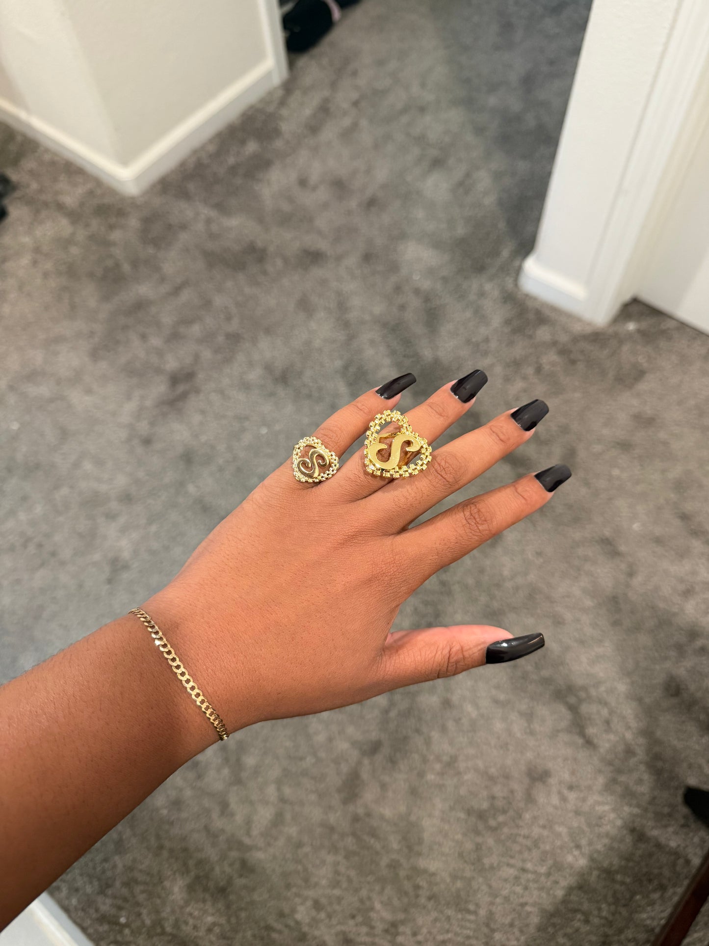 Letter “S” Initial Ring