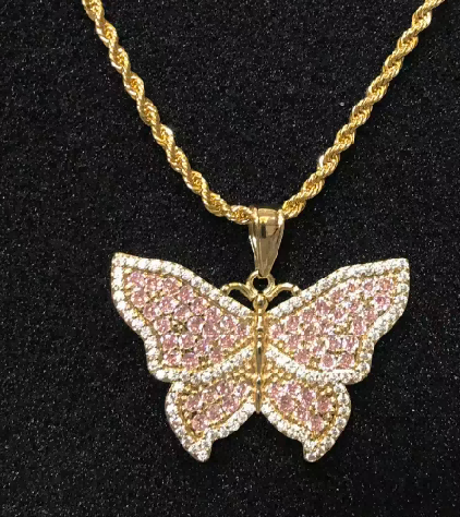 Butterfly Pendant with Chain